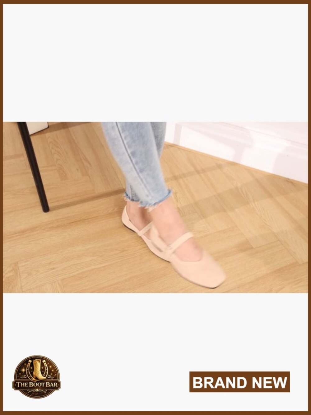 Mary Jane Flats Casual Ballet Knit Square Toe Ankle Strap Comfort Office Shoes - Picture 7 of 7